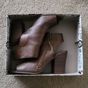 Peep Toe Ankle Booties